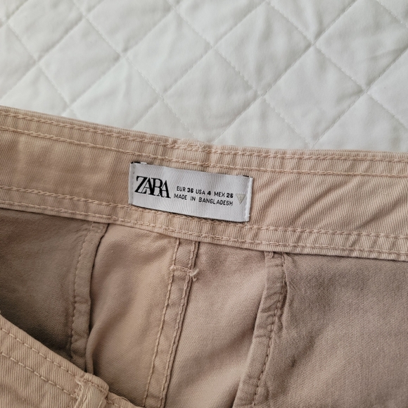 Zara Women's Tan Cargo Pants - Picture 6 of 6